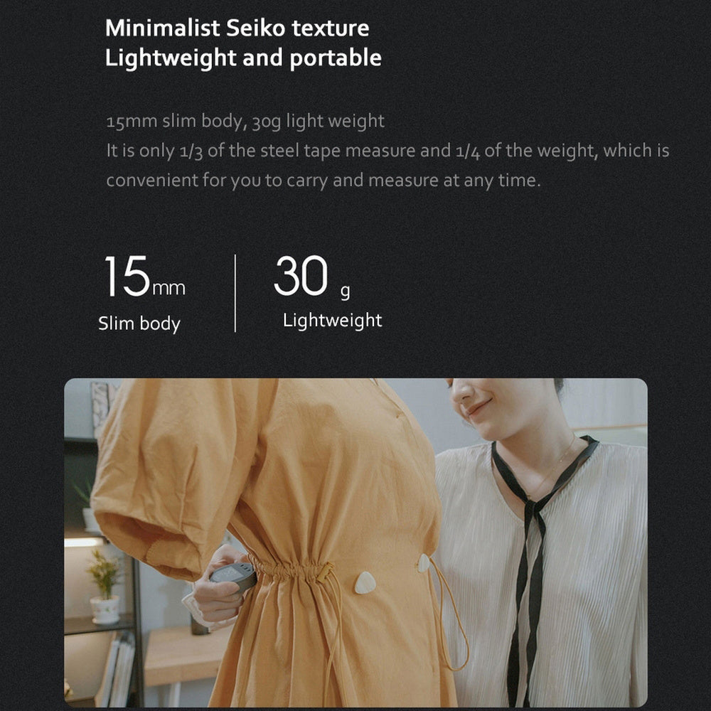 Compact and lightweight distance measuring instrument with slim 15mm body and 30g weight, portable for precise measurement