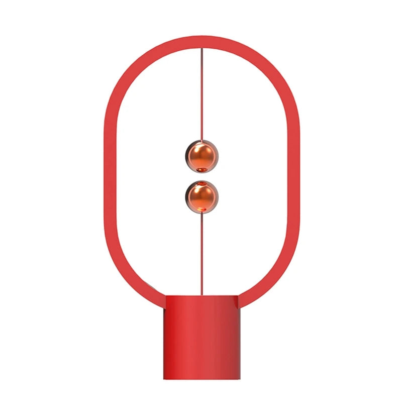 USB Rechargeable Mini HENGPRO Balance LED Table Lamp Ellipse Magnetic Mid-air Switch Eye-Care Night Light Touch Control