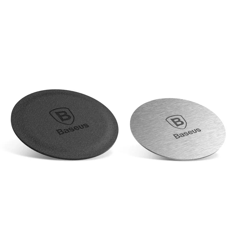 Baseus Magnetic Disk For Car Phone Holder 2 pieces Use Magnet Mount Mobile Phone Holder Stand Metal & Leather Iron Sheets Plate
