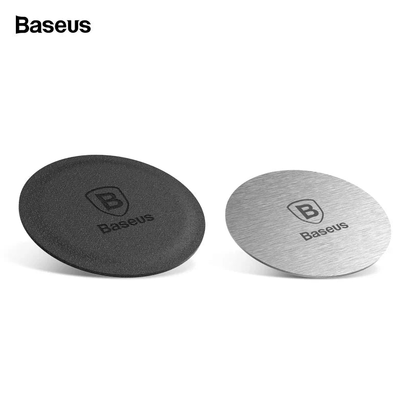 Baseus Magnetic Disk For Car Phone Holder 2 pieces Use Magnet Mount Mobile Phone Holder Stand Metal & Leather Iron Sheets Plate