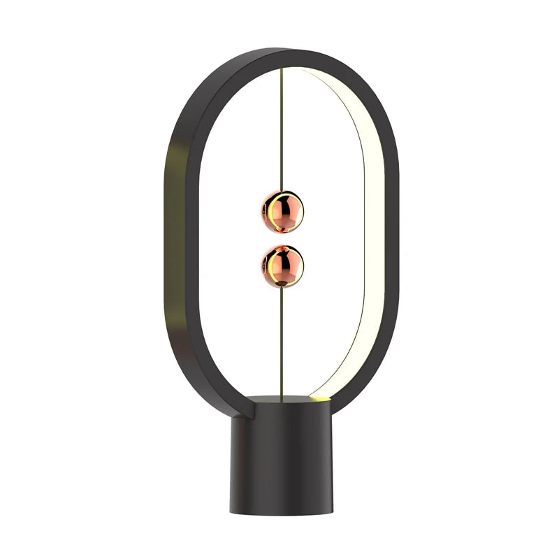 USB Rechargeable Mini HENGPRO Balance LED Table Lamp Ellipse Magnetic Mid-air Switch Eye-Care Night Light Touch Control