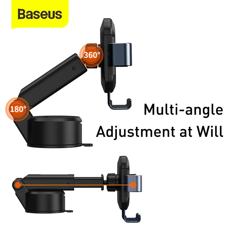Baseus Gravity Car Phone Holder Suction Cup Adjustable Universal Holder Stand in Car GPS Mount For iPhone 13 12 Pro  Xiaomi POCO