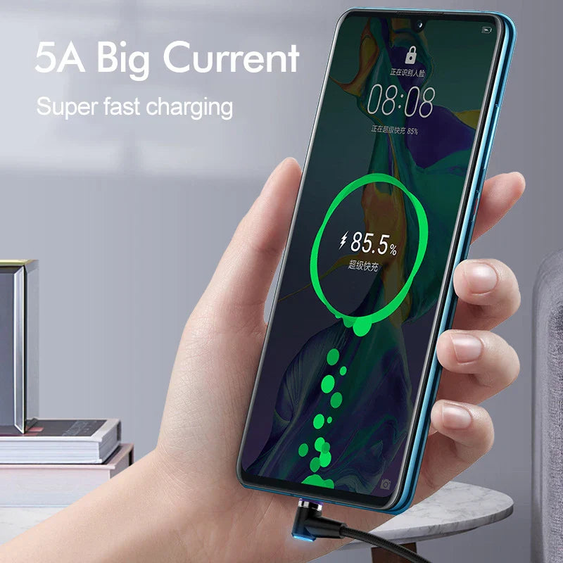5A Magnetic USB Charger Type C Cable Magnet Type-C Fast Charging Phone Cord For Xiaomi Huawei P30 P20 Mate 30 20 10 Pro Honor 20