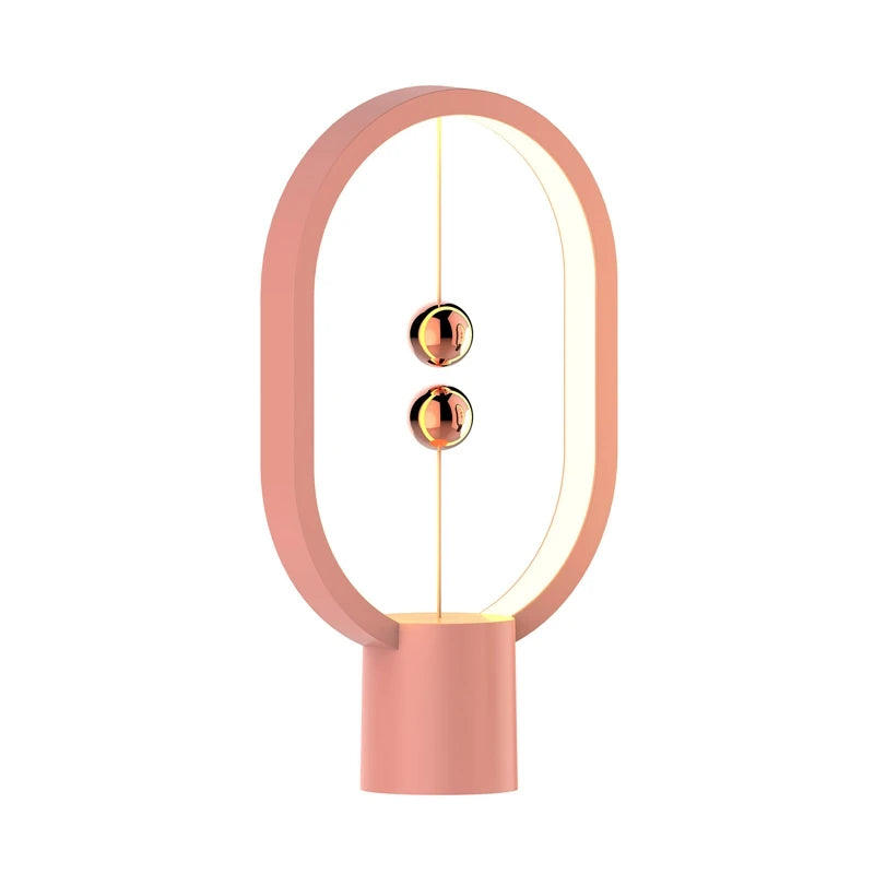 USB Rechargeable Mini HENGPRO Balance LED Table Lamp Ellipse Magnetic Mid-air Switch Eye-Care Night Light Touch Control
