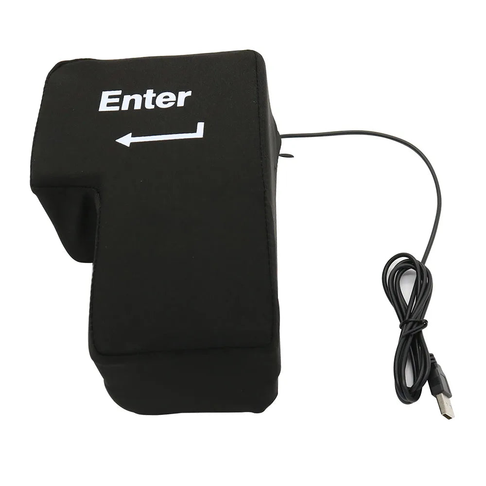 Big USB Enter Key Anti Stress Button Decompression Computer Any Vent Pillows Button Desktop Pillow For Programmer