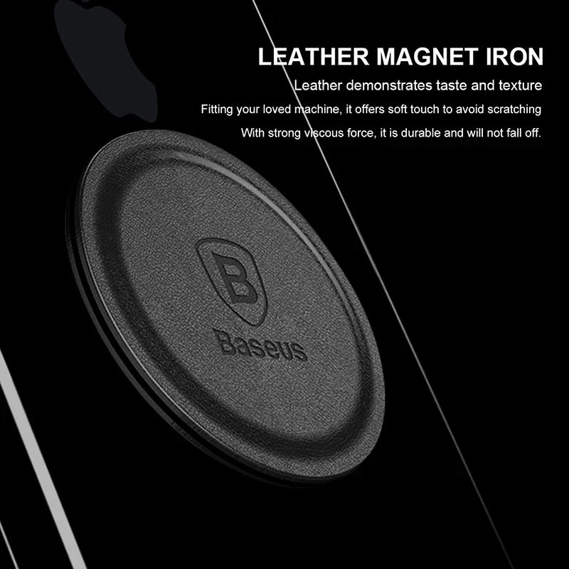 Baseus Car Phone Holder Metal Plate Magnetic Disk Car Mount Holder Magnet Metal Leather & Iron Sheets For Cellphone Stand In Car
