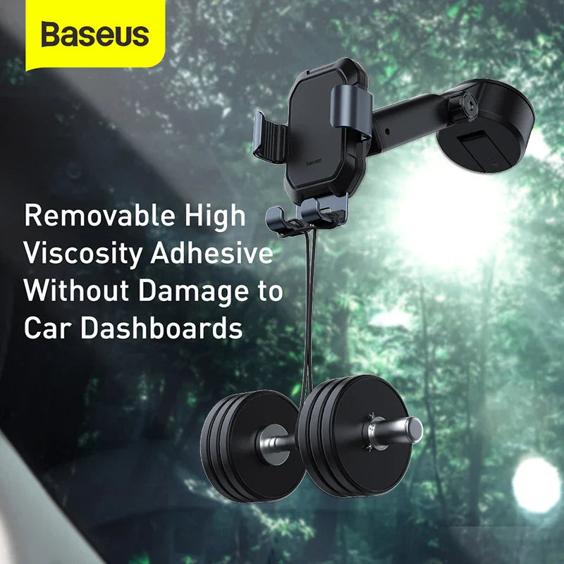 Baseus Gravity Car Phone Holder Suction Cup Adjustable Universal Holder Stand in Car GPS Mount For iPhone 13 12 Pro  Xiaomi POCO