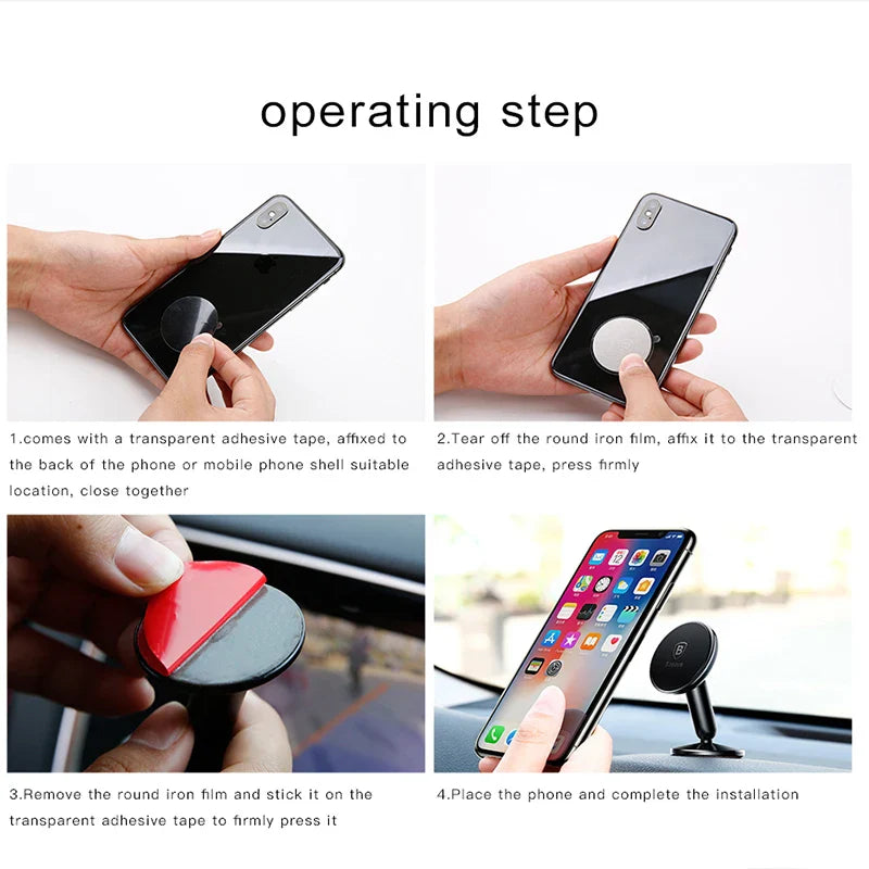 Baseus Magnetic Car Phone Holder Stand Mount 360 Degree Rotate GPS Car Holder Universal for iPhone For Xiaomi Magnetic Stand