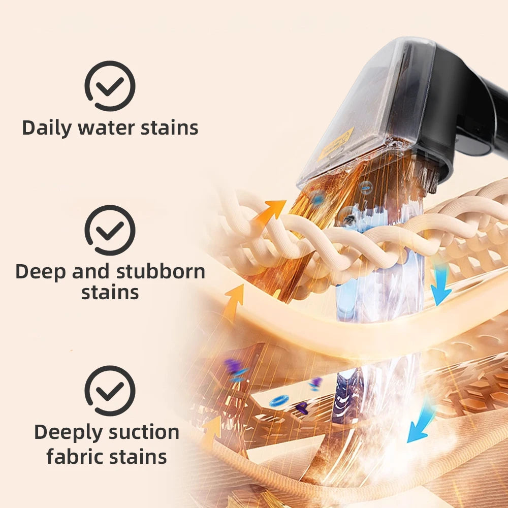 Portable Wet and Dry Vacuum Steam Point Cleaner Portable Point Wash Cleaner Carpet Area Carpet Interior Car