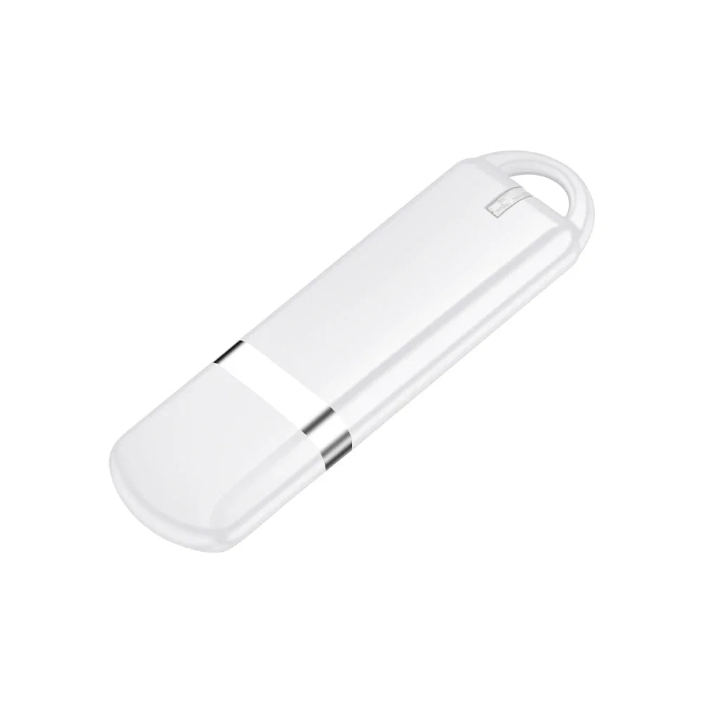 White JASTER 64GB USB Flash Drive with USB 2.0 and minimalist design, ideal for corporate and promotional gifting.