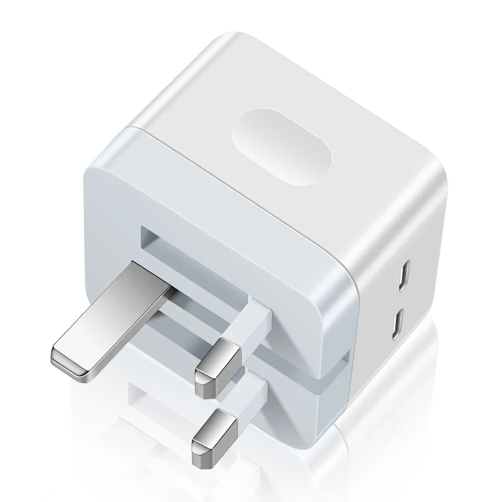 40W Dual USB C Port Fast Charger Foldable Type C EU UK US Plug Wall Charger Block For iPhone 14 Pro Max 12 13 iPad Power Adapter