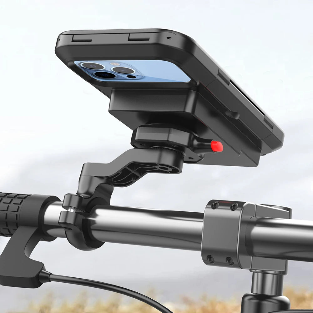 Waterproof Mobile Phone Holder USB Charging 15W Wireless Charger Mobile Phone Stand Universal Touch Screen for Electric Bike