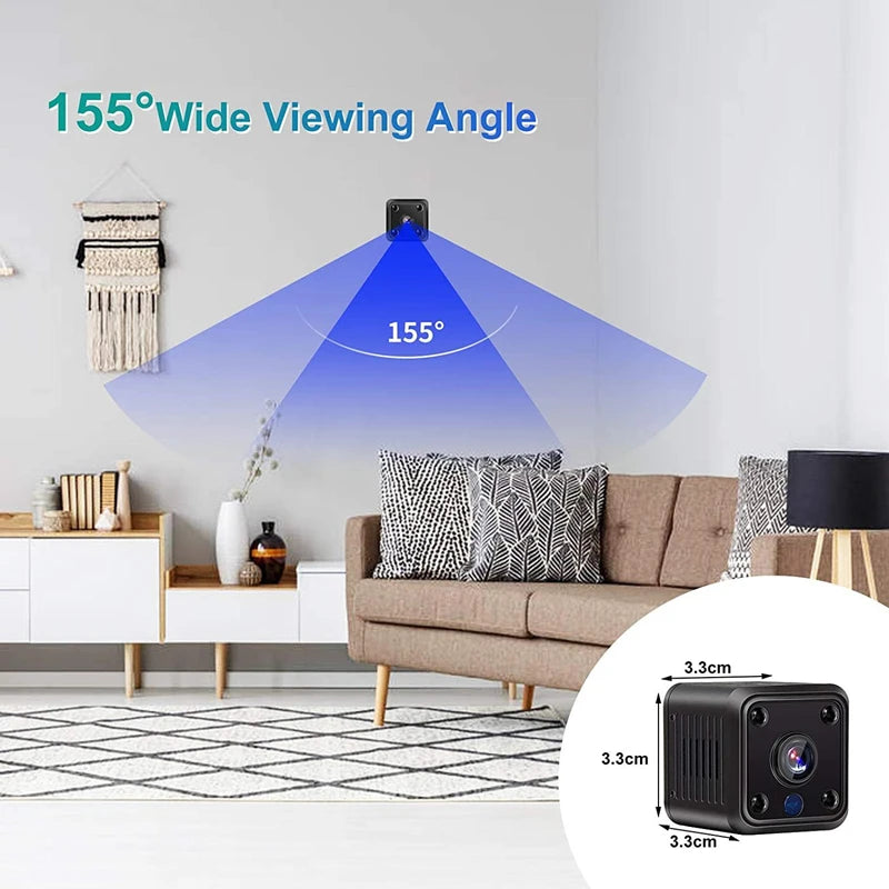 X6 Mini Camera 1080P HD WiFi Remote Monitor Baby Pet Camera Built-in Battery Night Vision Smart Home Security Protection