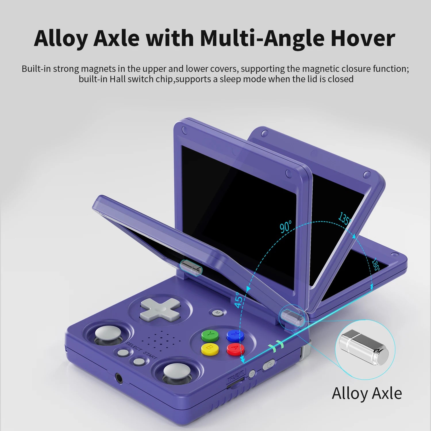 Anbernic RG34XXSP Flip Handheld Game Console 3.4'' IPS Screen TV Output Linux System Hall Magnetic Flip Cover Video Player Gifts