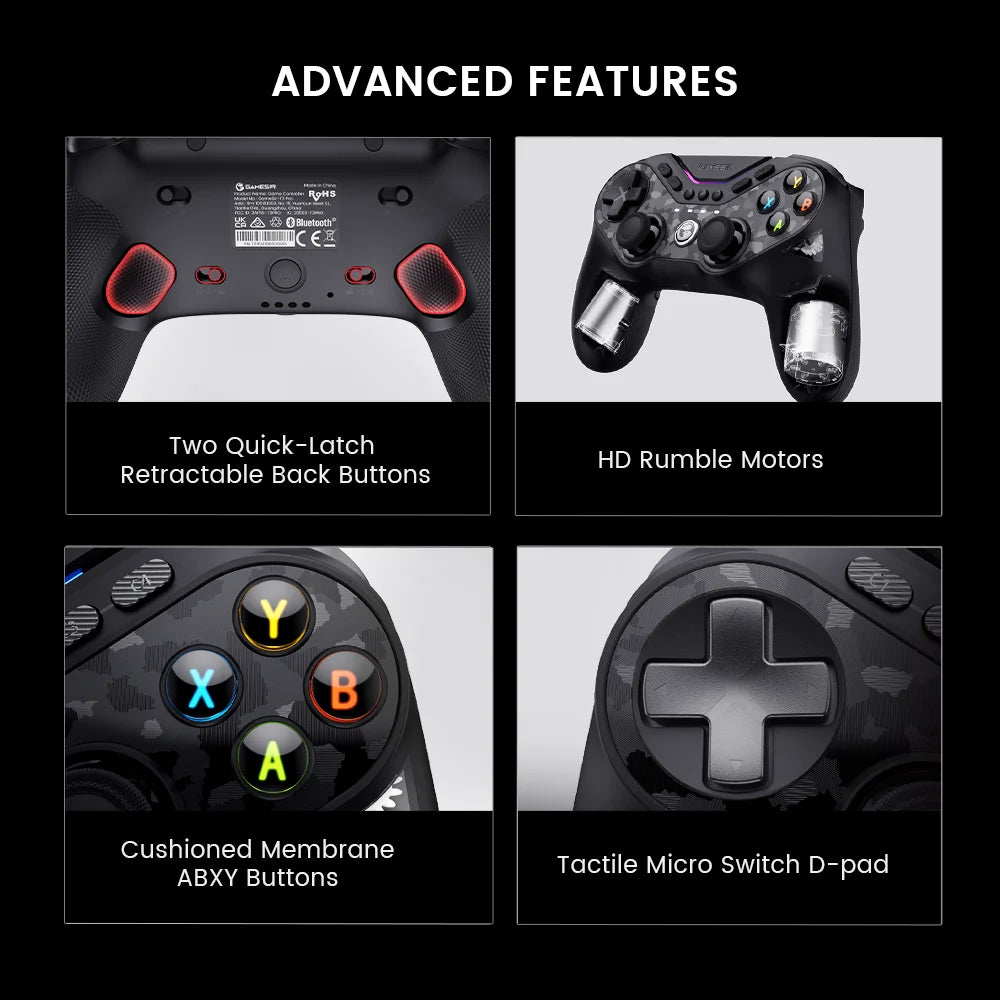 GameSir Tarantula Pro Wireless Bluetooth Controllers With TMR Joysticks Switchable Face Buttons For PC/NS Mobile Phones Custom