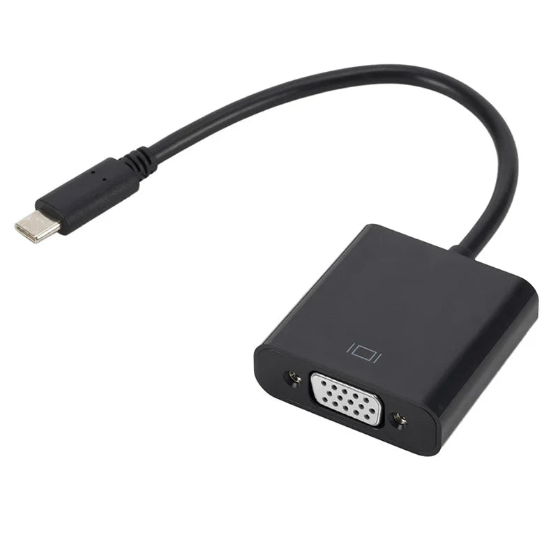 USB C Thunderbolt3 to VGA 1080P Display Adapter Type-C Male to VGA Female Converter Cable for Surface Book 2 Monitor Projector