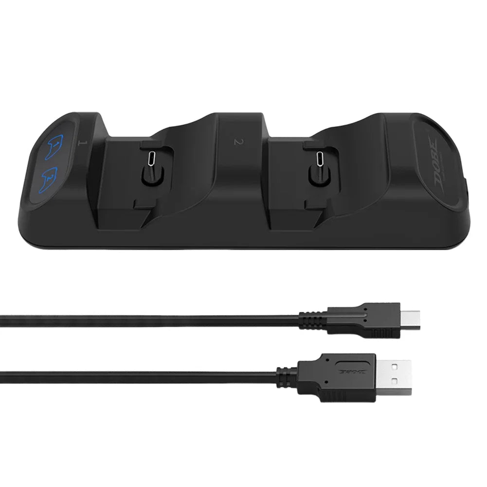 Dual Fast Charger Compatible with PS5/Xbox Series S/X Controller Charging Station Station with Indicator Gamepads Charger Dock