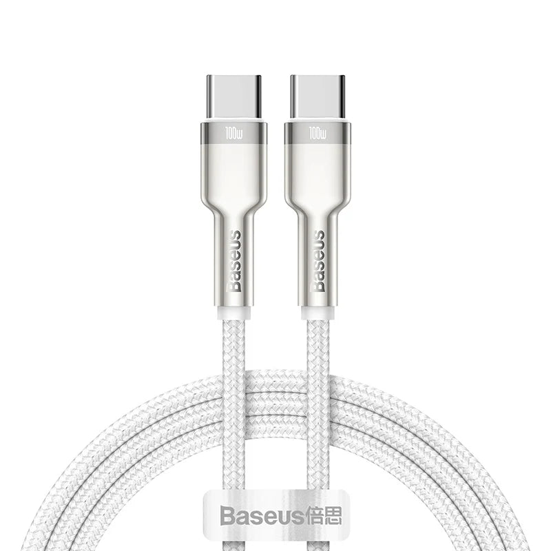 Baseus 100W USB C to USB Type C Cable for MacBook Pro QC 4.0 PD USB C Fast Charger Cable for Xiaomi Redmi For iPhone 15 Plus Pro