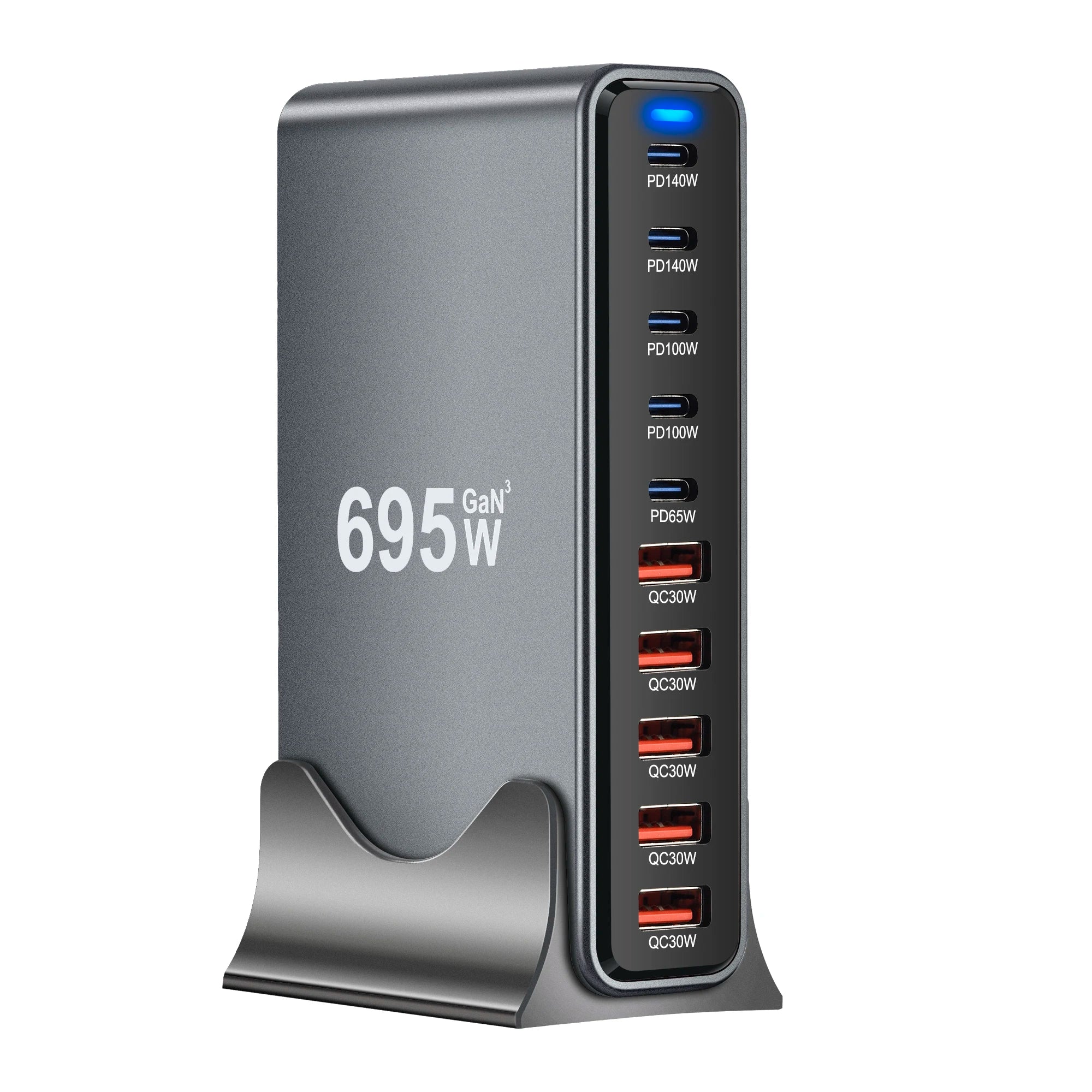 800W/670W/530W Fast USB C GaN Charger Block Dual 140W PD3.1 PPS Fast Charging Station for Multiple Devices Laptop Wall Charger