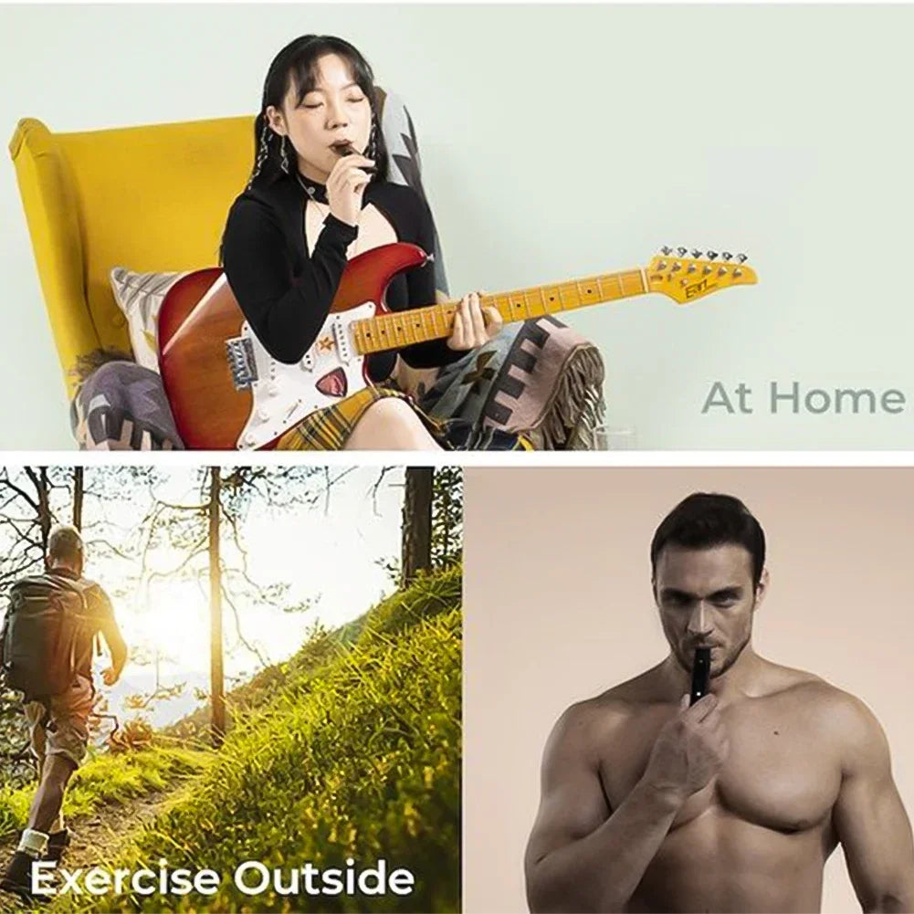 Portable Lung Muscle Breathing Trainer - Lung Capacity Exercise for Yoga, Hiking & Running