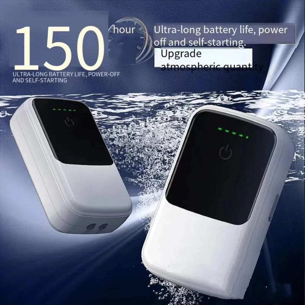 Rechargeable aquarium air pump with touchscreen and ultra-long battery life for outdoor fishing and aquarium use