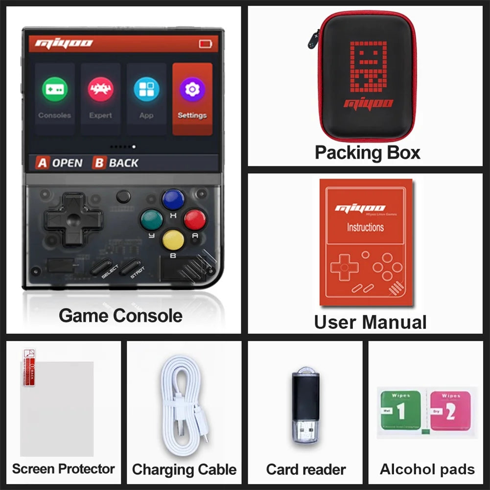 MIYOO Mini Plus Retro Handheld Game Console 3.5"IPS HD Screen Mini+ Portable Players childhood Classic Nostalgic Gaming Emulator