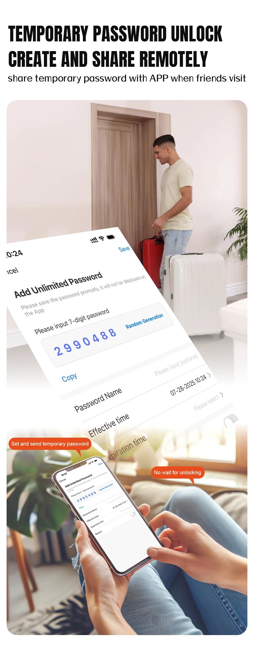 Wifi Smart Fingerprint Door Lock Digital Electronic Lock Fingerprint/IC Card/Password/Key/APP Remote Unlock Work with Alexa