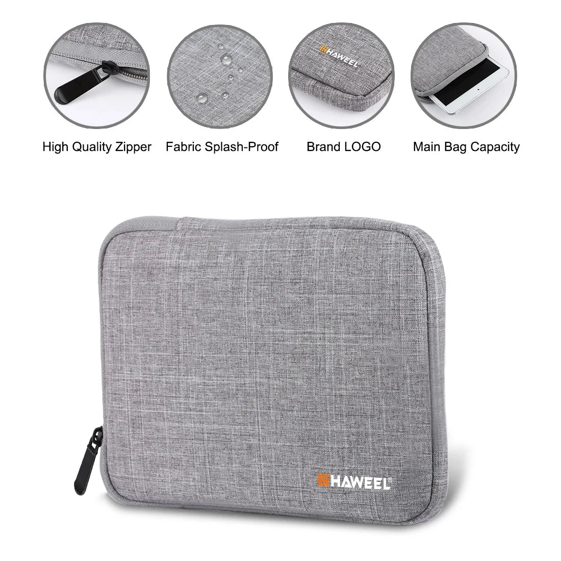 HAWEEL 7.9 / 9.7 inch Tablet Liner Sleeve Case Zipper Briefcase Pouch Bag For iPad Tablets Macbook Shockproof Case Carrying Bag