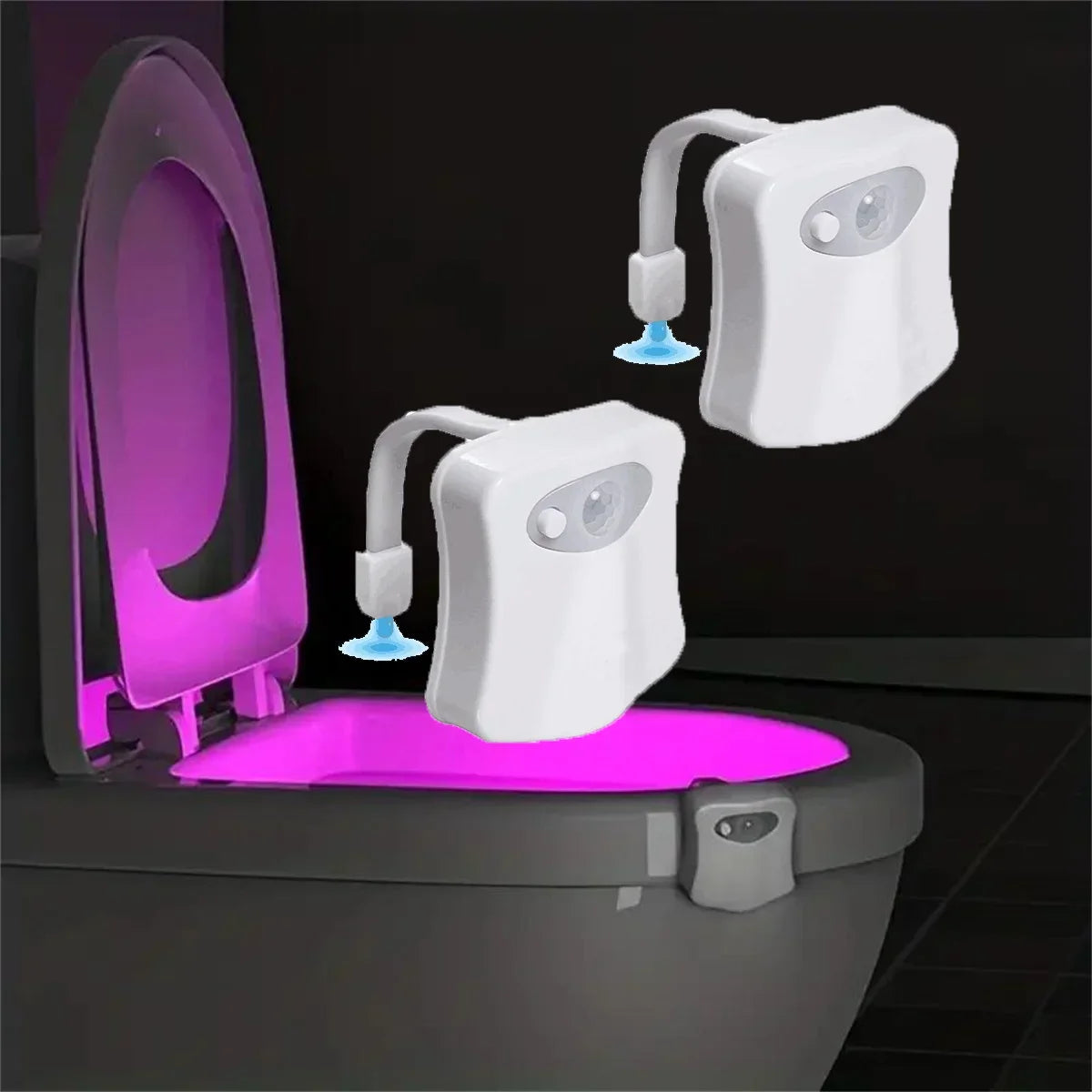 Toilet Night Light PIR Motion Sensor LED Light Toilet Bowl Light Washroom Night Lamp Battery-powered 7 Colors Changing Toilet