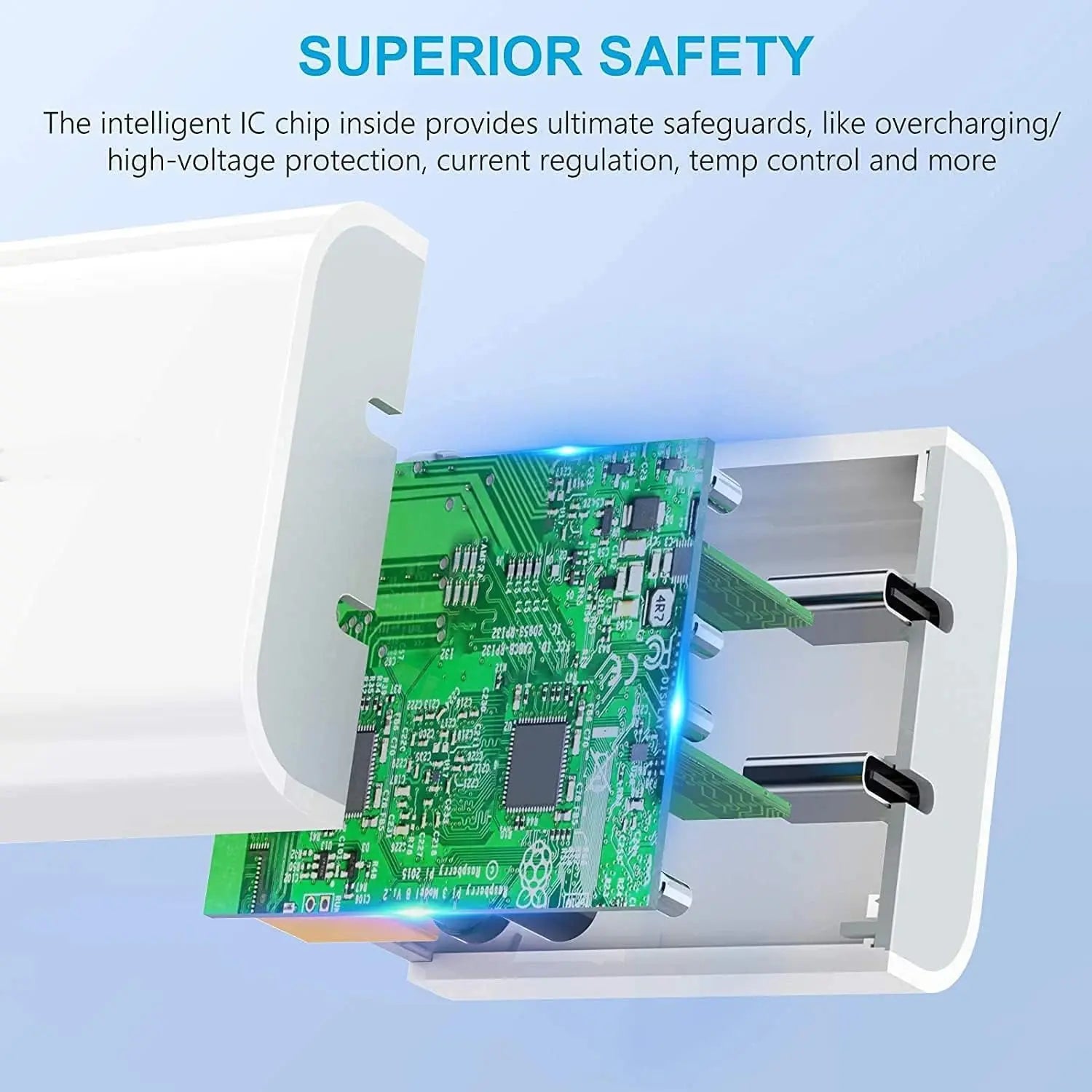 Dual PD 20W USB C Charger USB Type C Fast Charging Mobile Phone Charger Adapter for iPhone16 15 14 Pro Max Xiaomi Wall Charger