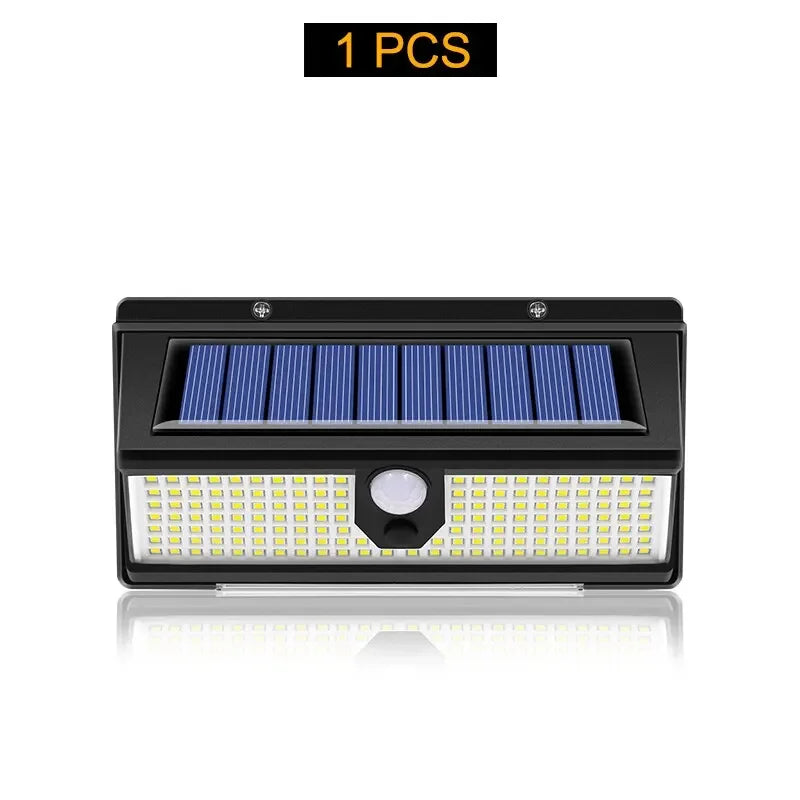 190led Solar Led Light Outdoor Garden Decoration Wall Lamp With 4 Mode IP65 Waterproof Solar Motion Sensor Light For Yard Door