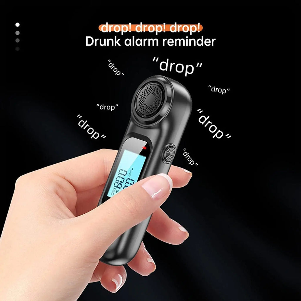 Non-Contact High-Precision Alcohol Tester Digital LCD Screen USB Rechargeable Breath Alcohol Tester Breathalyzer Analyzer