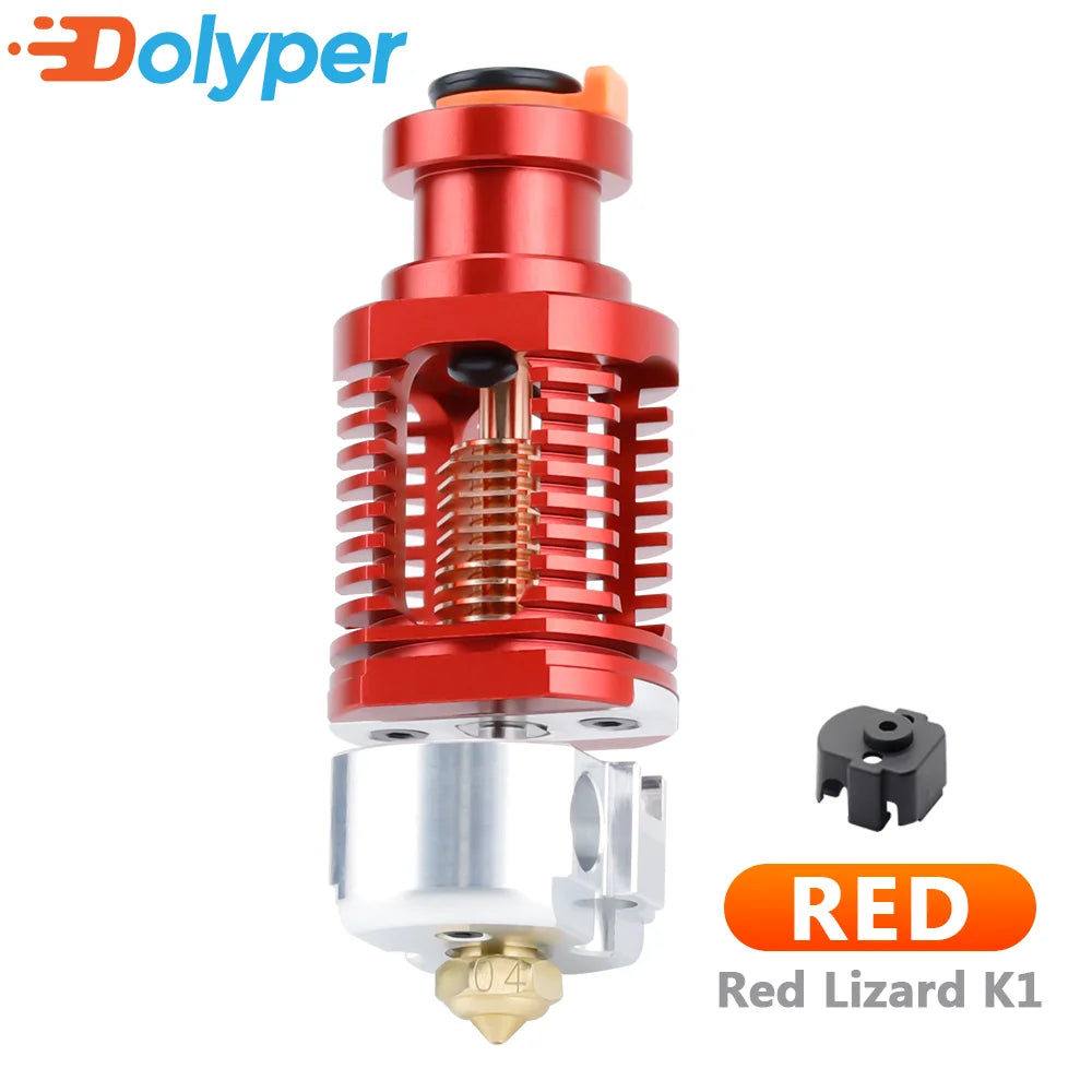 Red Lizard k1 Hotend 3D printer Voron 2.4 Prusa I3 V6 Hotend  Bimetallic  coppered hot end nozzle Titan for Ender 3 V2 extruder