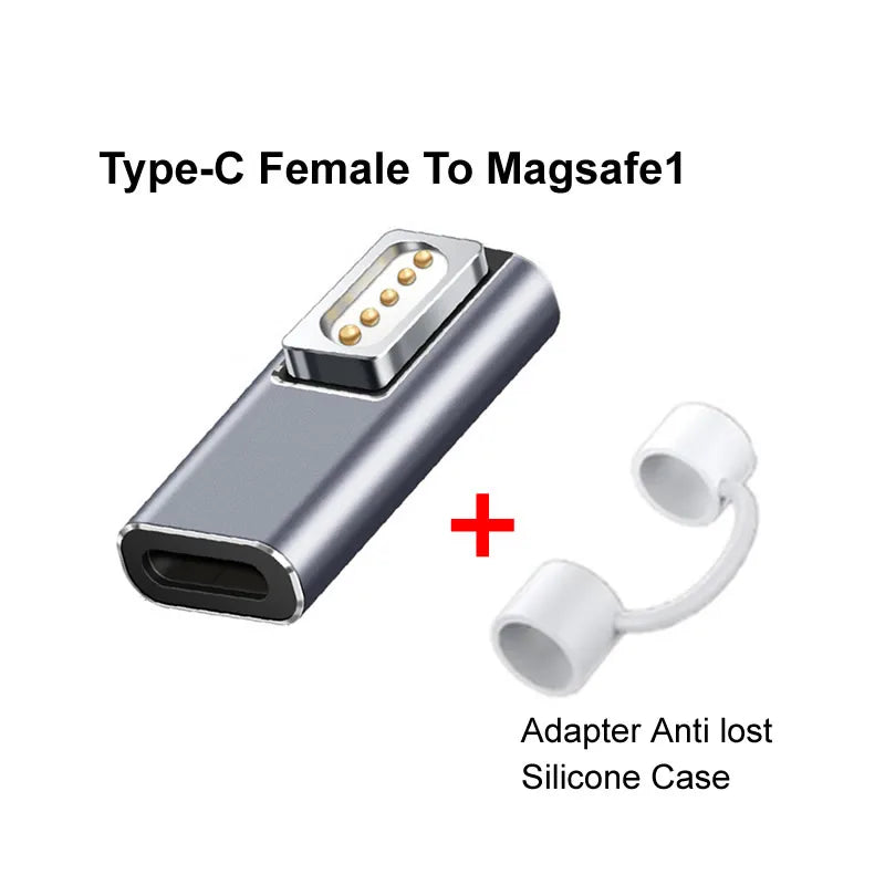 USB Type C Magnetic PD Adapter for Magsafe 1 2 MacBook Air Pro Led Indicator Fast Charging Magnet Plug Converter