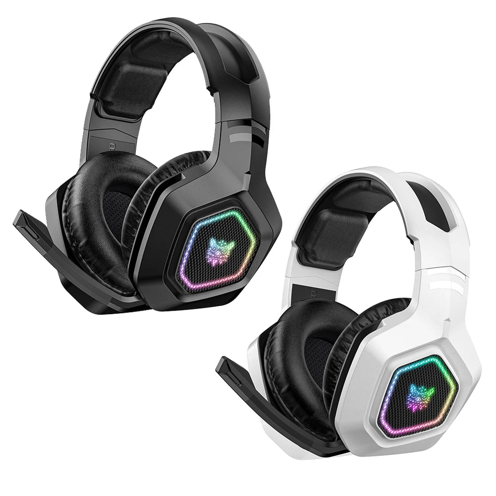 Wireless Gaming Headset 2.4GHz/BT 5.3/Wired Over Ear Headphones with Mic Gamer Headphones for PS4 PC Laptop