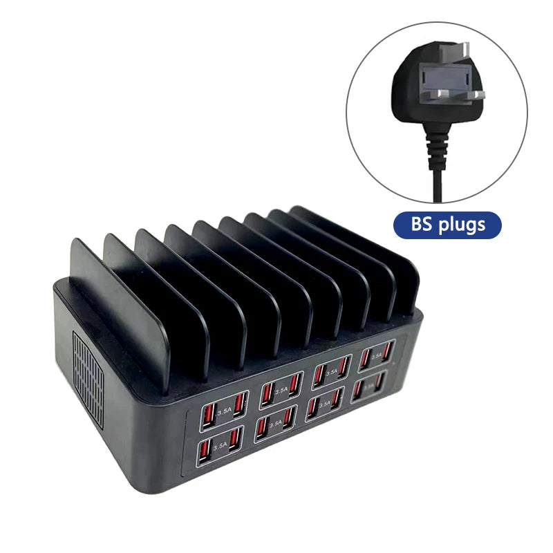 16 port USB hub mounting bracket for refurbished mobile phone USB hub charger, multi port charger bracket