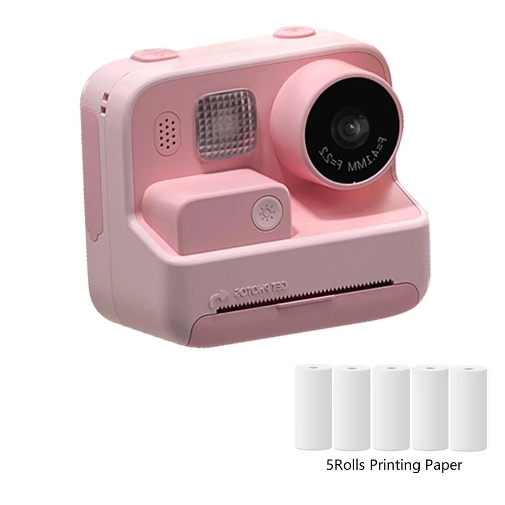 Children Instant Camera Print Camera 2.0" 1080P Video Photo Digital Camera with Thermal Print Paper for Kids Birthday Gift Toys
