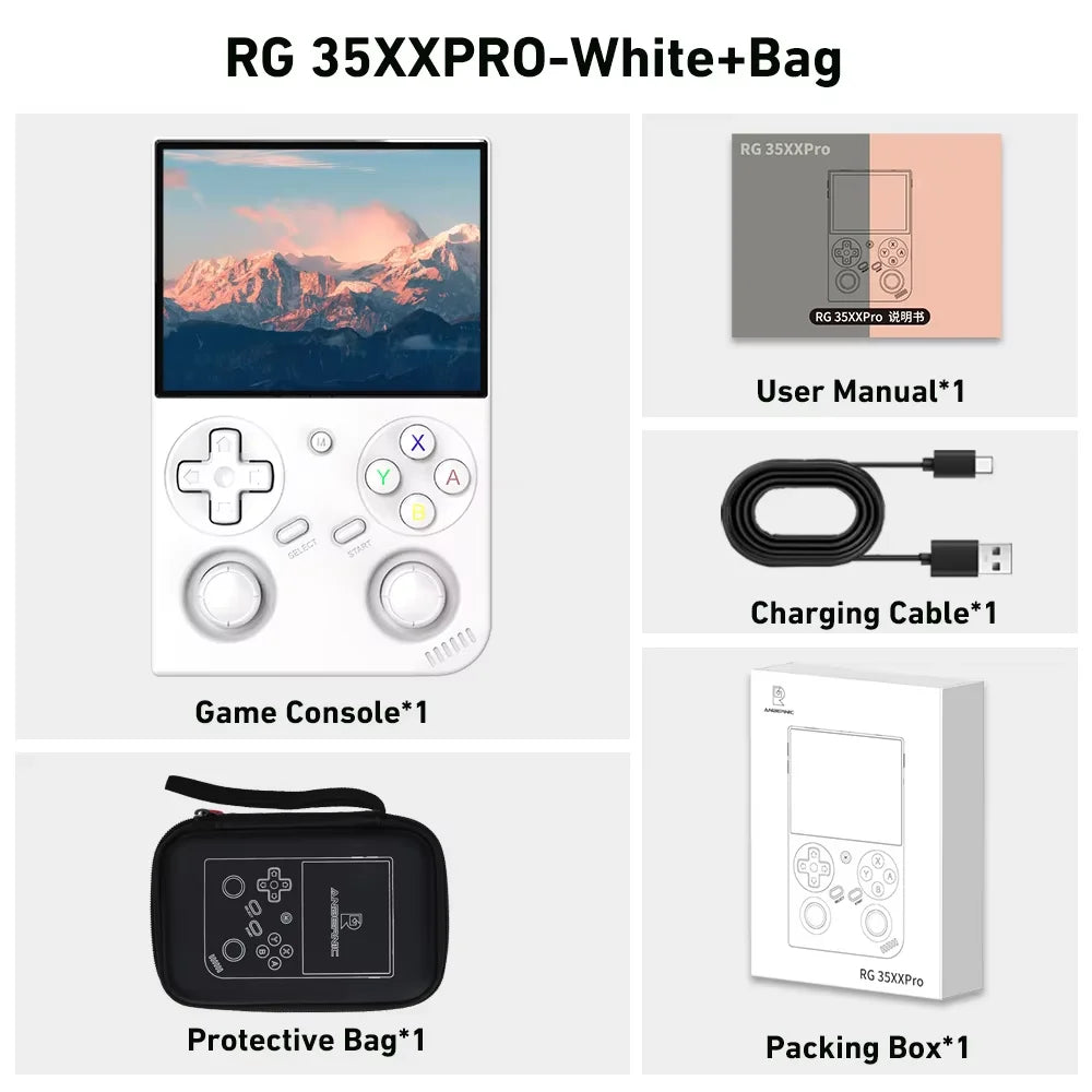 ANBERNIC RG35XX PRO Video Game Consoles 3.5'' IPS Screen Linux 64-bit TV Output Handheld Game Players PSP Kid Gifts RG35XXPRO