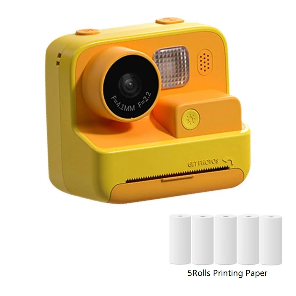 Children Instant Camera Print Camera 2.0" 1080P Video Photo Digital Camera with Thermal Print Paper for Kids Birthday Gift Toys