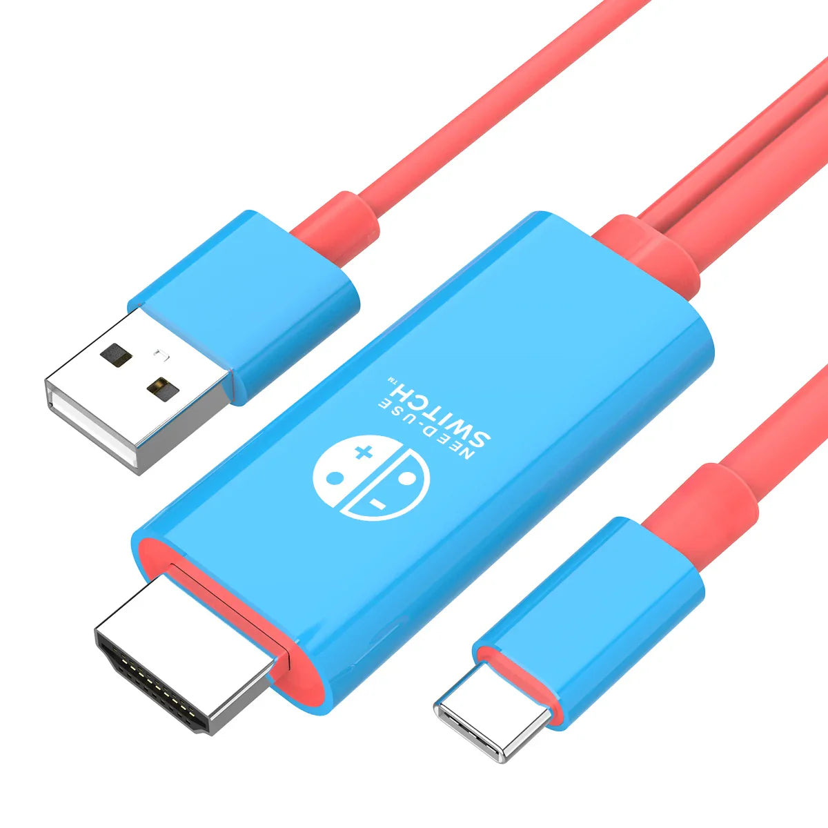 Type C to HDMI Cable with 5V USB Charging Portable Game HDTV Dock 4K HD Adapter for Steam Deck,IMac,IPad Pro,Surface