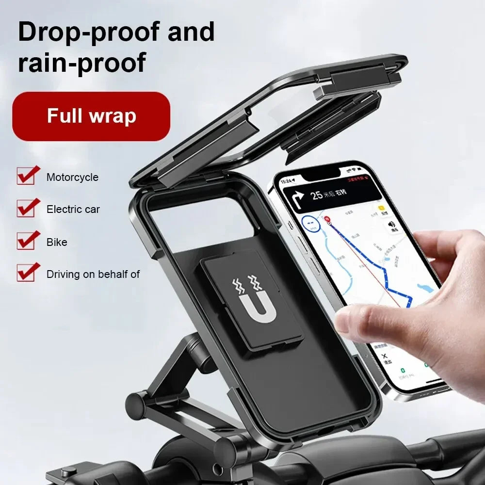 Universal Waterproof 360° Swivel Phone Mount for Motorcycle/Bike Adjustable GPS Holder for Cellphones & Navigation Apps