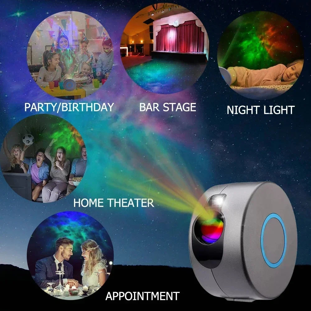 Portable LED Galaxy Star Projector Light for Bedroom Kids Room Party Decoration Starry Sky Night Light