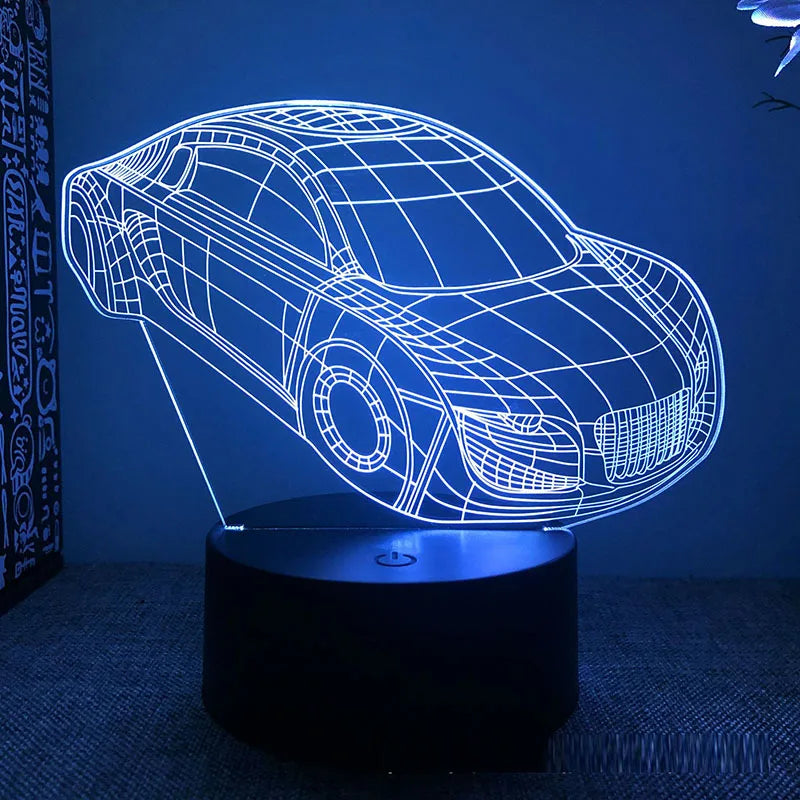Formula 1 F1 Racing 3d LED Night Light Bedroom Custom Supercar Club Logo Write Name Superstar Lamp Birthday Gift For Boyfriend