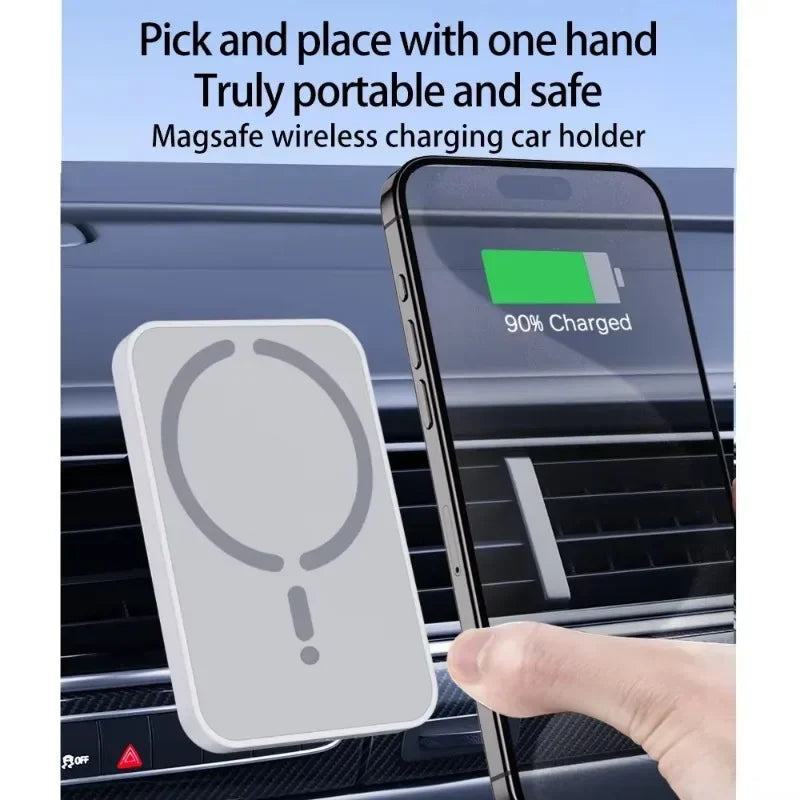 30W Magnetic Wireless Car Charger Air Vent Clip Phone Holder For Magsafe iPhone 16 15 14 13 12 Pro Max Fast Car Charging Stand