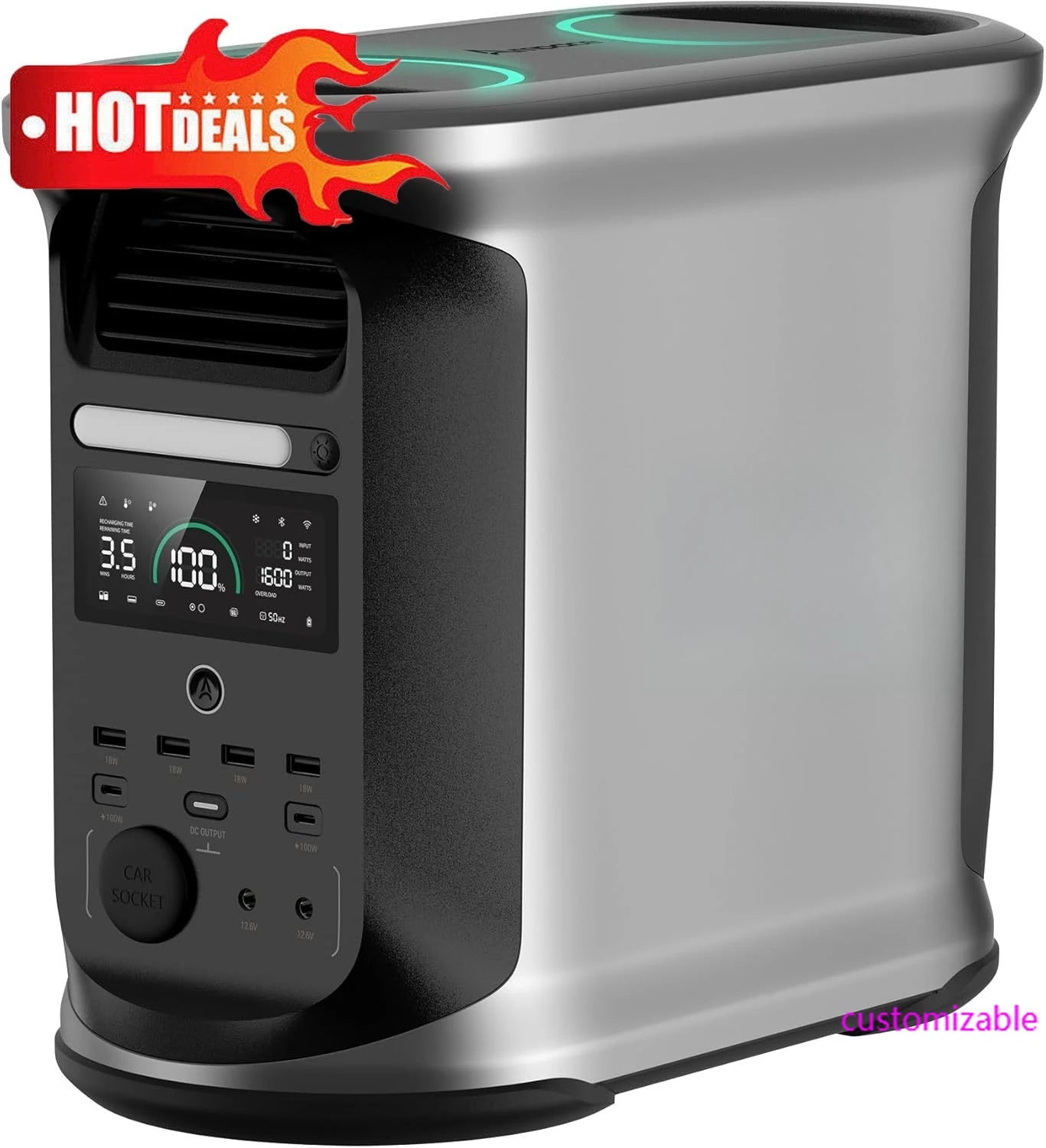 Portable Power Station Andes 1500, Full Charge in 55 Min,  for Home Backup, Power Outages, Camping & RVs