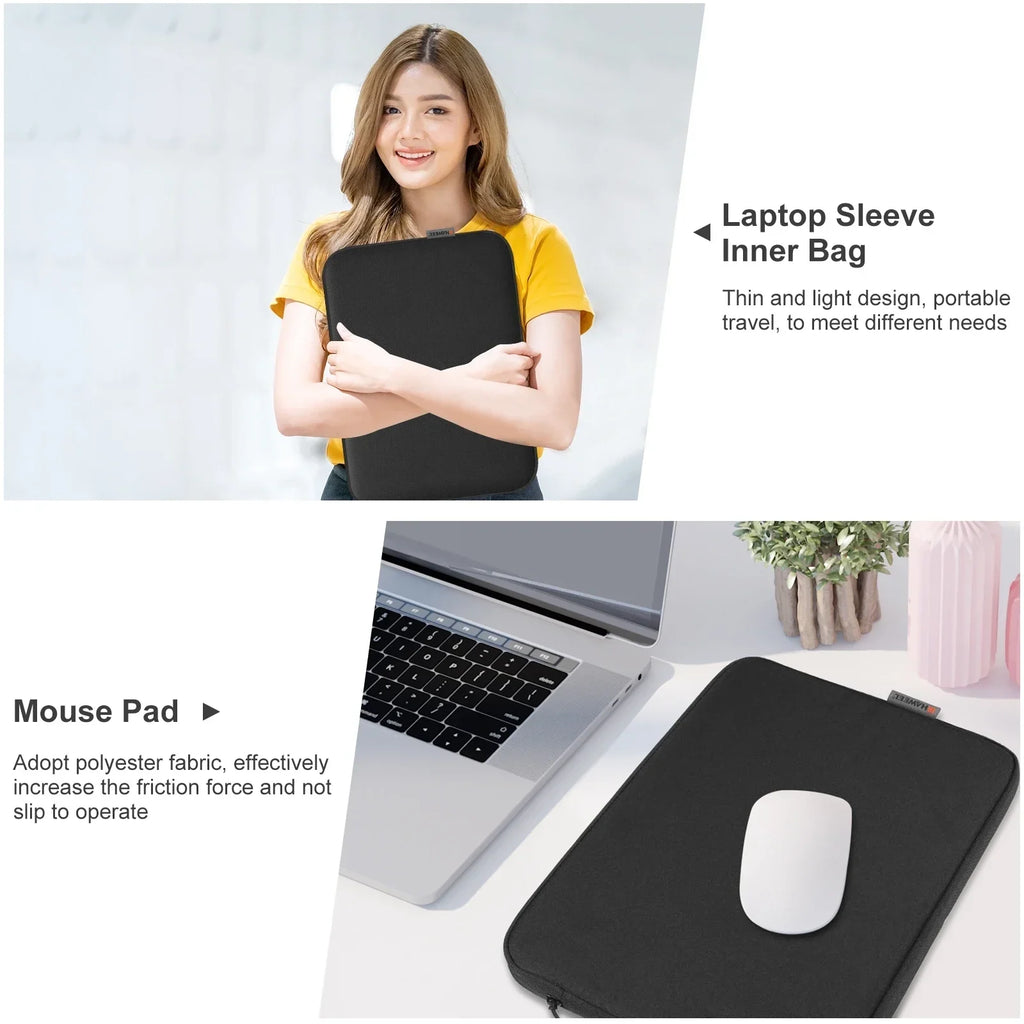 funda tableta bag 16 15 13 inch laptop briefcase cover with zipper suitable for 15-16.7 14-15 12.5-13.5 inch laptop bags