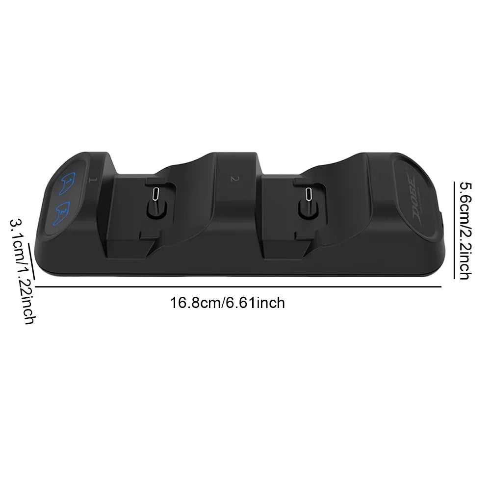 Dual Fast Charger Compatible with PS5/Xbox Series S/X Controller Charging Station Station with Indicator Gamepads Charger Dock