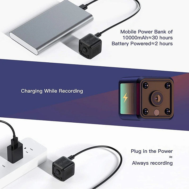 X6 Mini Camera 1080P HD WiFi Remote Monitor Baby Pet Camera Built-in Battery Night Vision Smart Home Security Protection