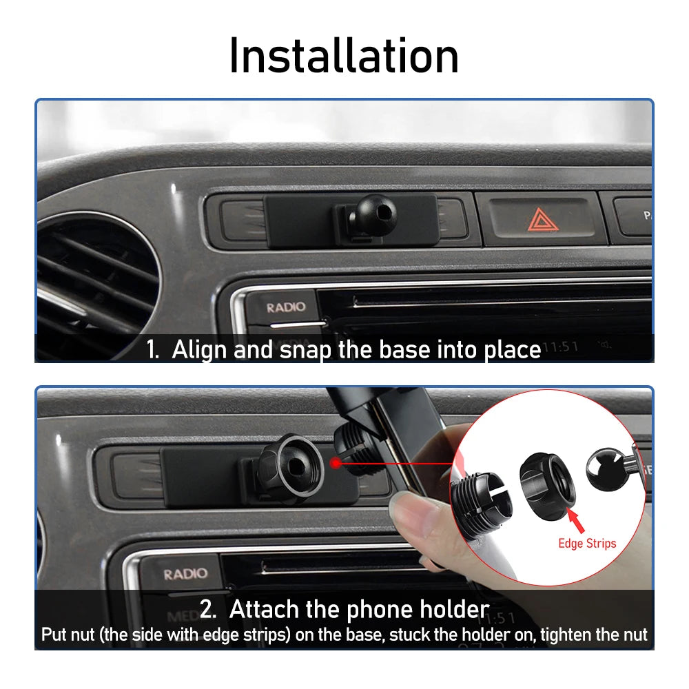 Car Mobile Phone Holder For Volkswagen VW Tiguan 5n MK1 2012 2013 2014 2015 2016 Degree Rotating GPS Mount Support Bracket