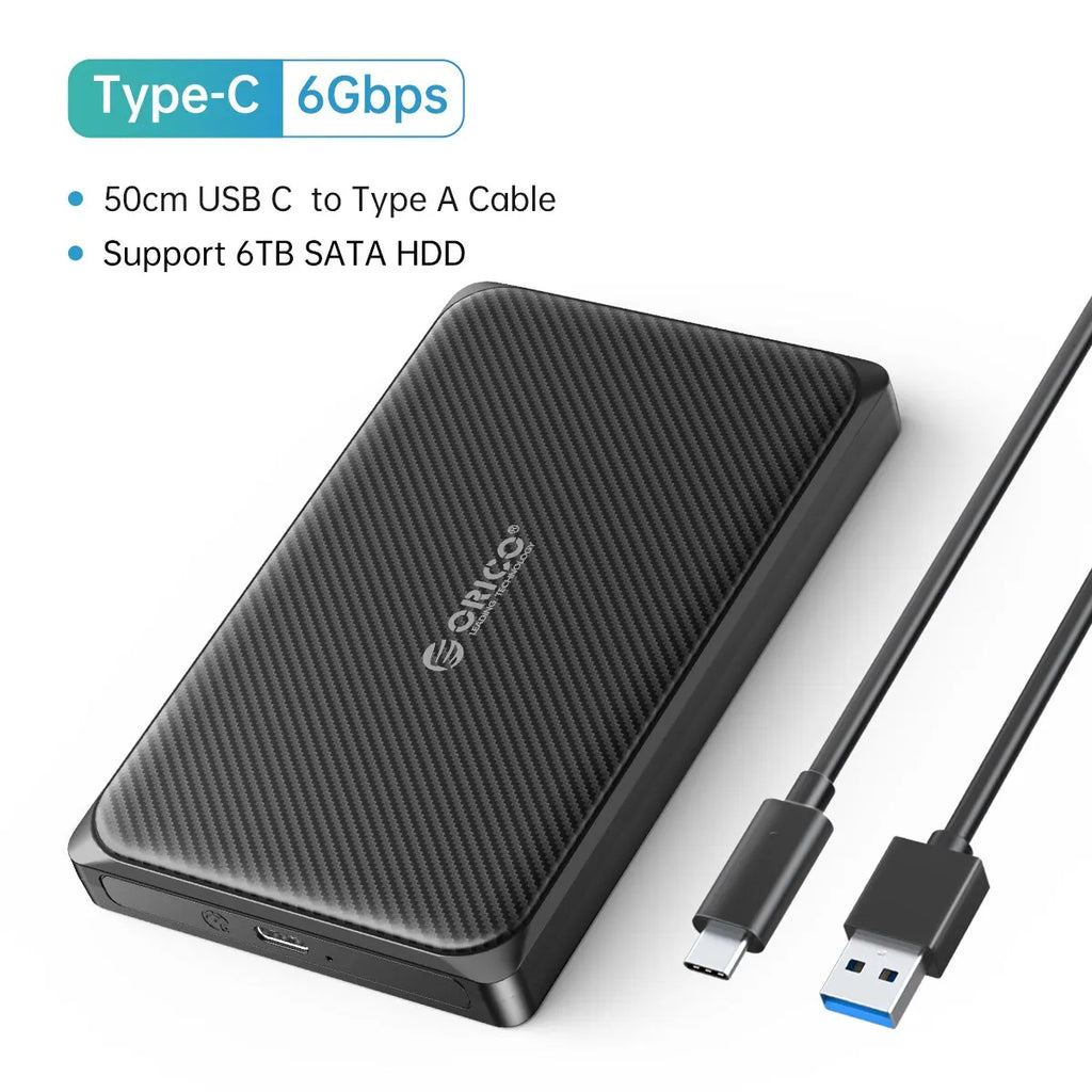 ORICO Mrico-B 2.5 Inch Hard Drive Case SATA to USB3.0 5Gbps & 6Gbps External HDD Enclosure for PC Computer PS5